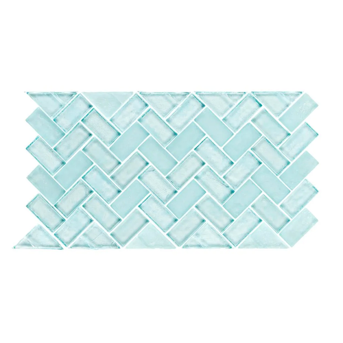 Pool By Jeffrey Court Mo'orea Glass Mosaic - 5/8" Herringbone - Multi Finish