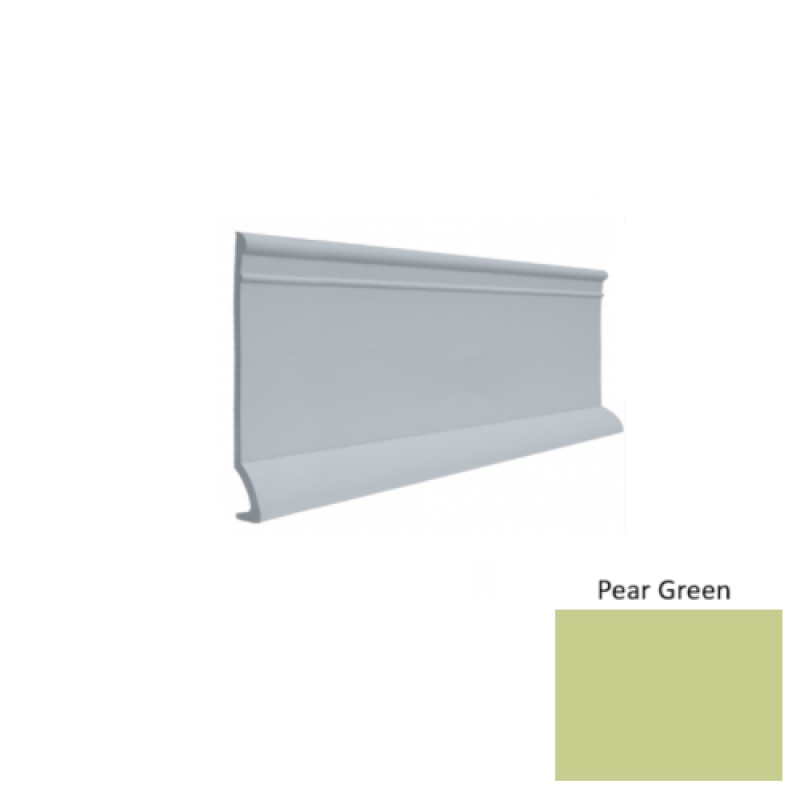Contours #90 Intrigue Pear Green Rubber Profiled Wall Base - Satin
