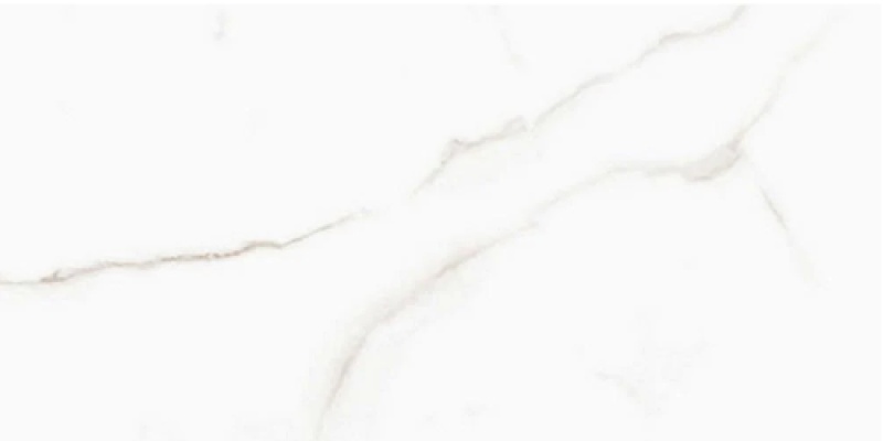 Sculpture White Flat Ceramic Tile - Glossy - 13" X 36"