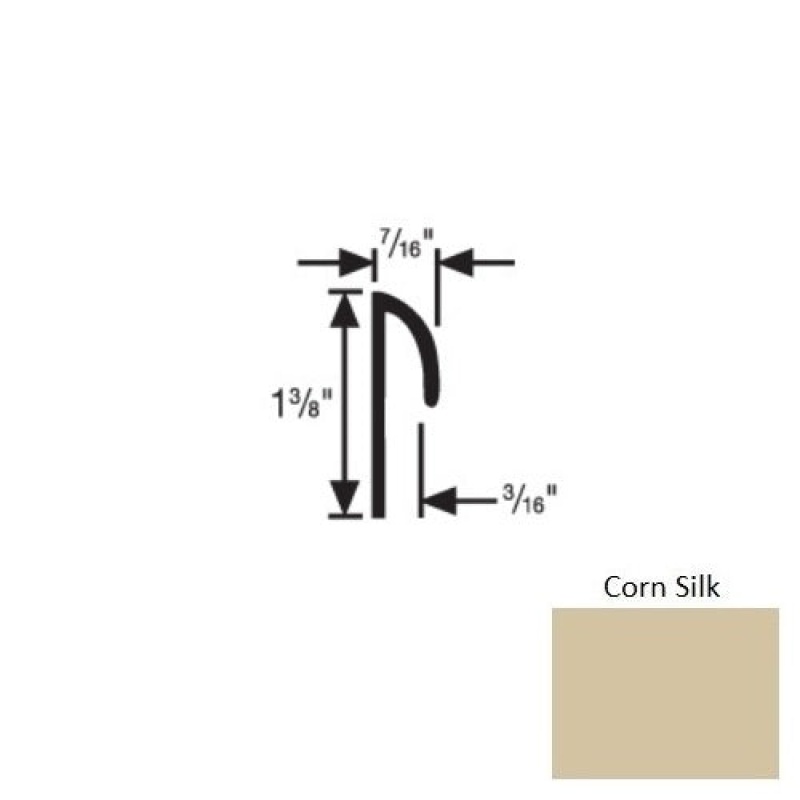 Flextones Corn Silk Vinyl 174 Tapered Carpet Cove Cap