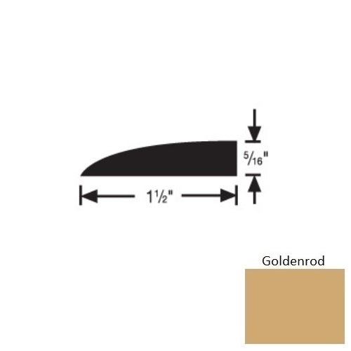 Flextones Goldenrod Vinyl 177B Carpet Edge Reducer - 1 1/2" X 12 Ft - Thermoplastic