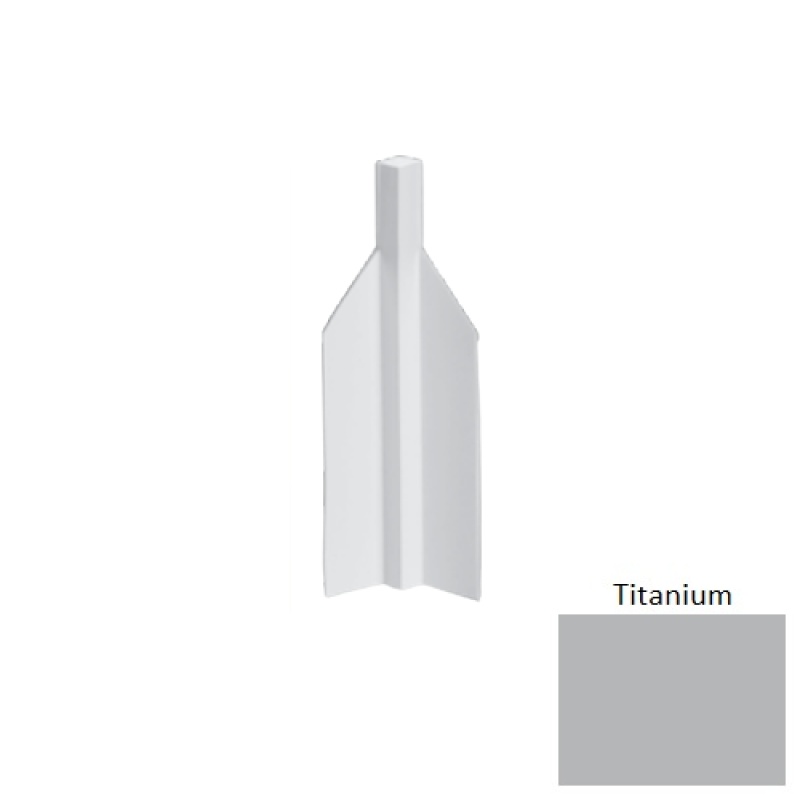 Mcb Titanium Rubber Moulding / Trim - 6 1/4" Mini Inside Corner Blocks - Mini Inside Corner Blocks