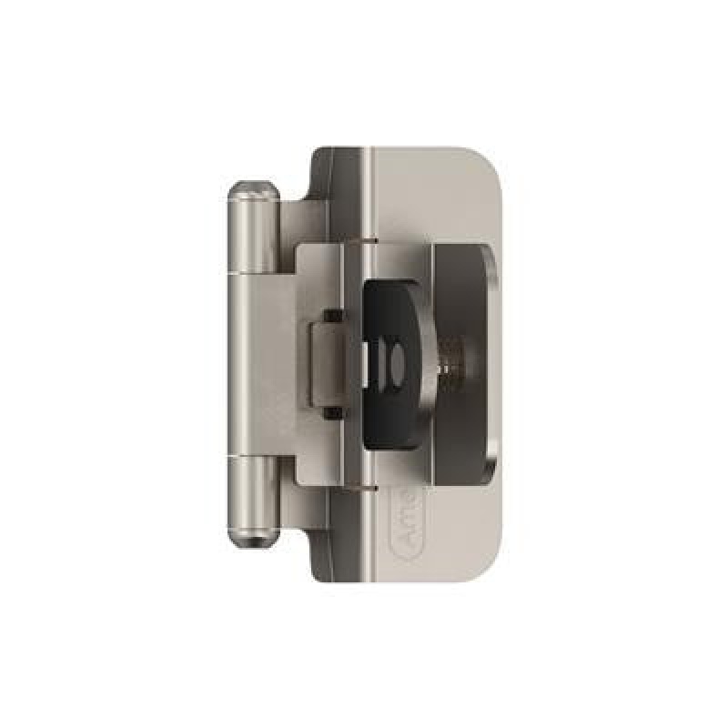 Satin Nickel Steel Face Frame Self Close Spring Cabinet Hinge - 3/8" (10 Mm) Inset - Satin Nickel