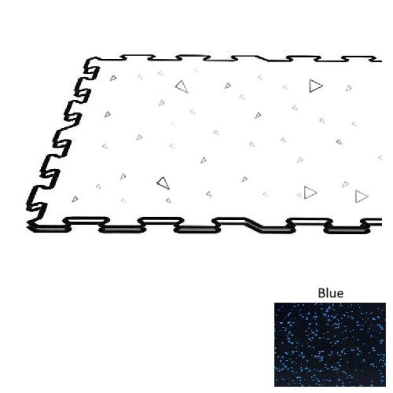 Blue Versatread Rubber Flooring Puzzle Tile