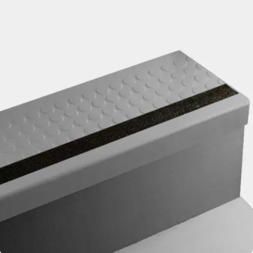 Medium Grey Raised Round Rubber Moulding Trim