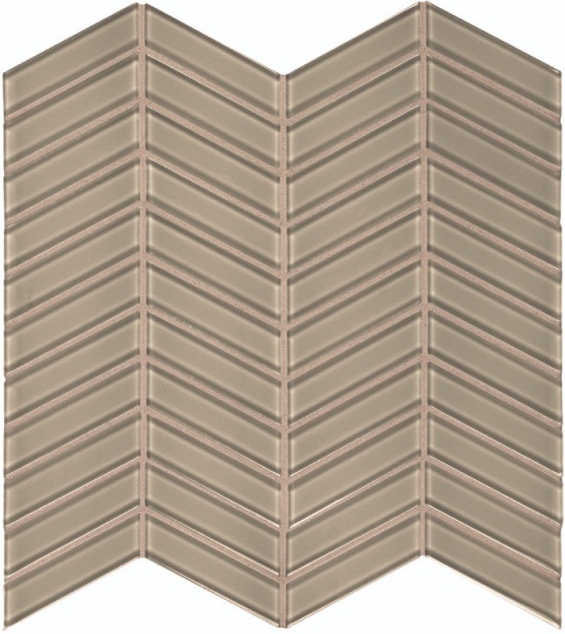 Aquatica Element Smoke Glass Mosaic - Chevron - Glossy