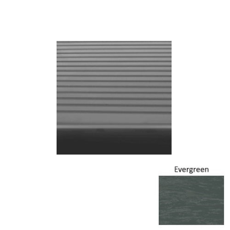Marbleized 81 Evergreen Light Duty Rib Rubber (Rd) With Safety Yellow Abrasive Strip Stair Tread - Ribbed