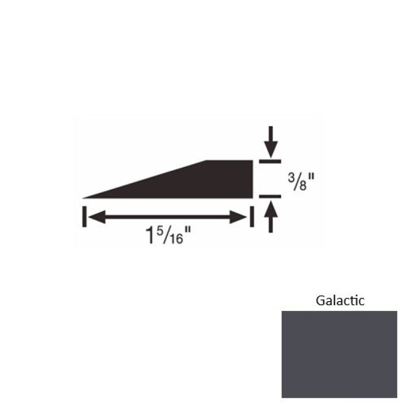 Solid 26 Galactic Rubber Reducer Strip - 1 5/16" X 9 Ft (108") X 3/8"