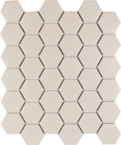 Gallery Biscuit Porcelain Mosaic - 2" Hexagon - Textured