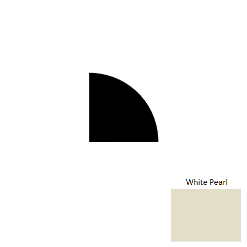 White Pearl Rubber Millwork Quarter Round Trim