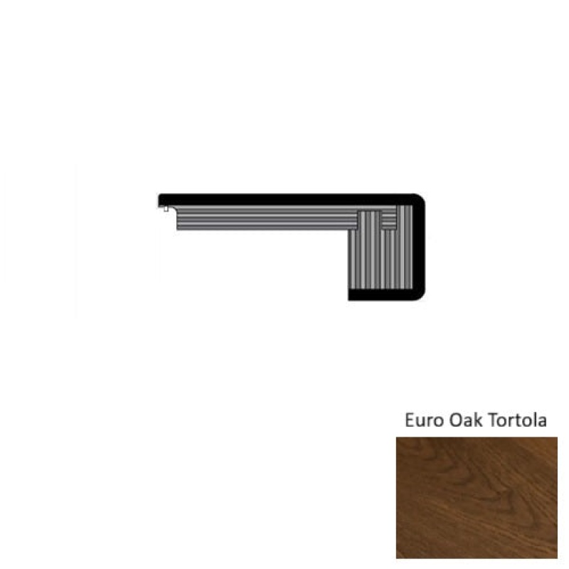 Islands Euro Oak Tortola Hardwood Moulding / Trim - 84" Engineered Square Stair Nose - Urethane