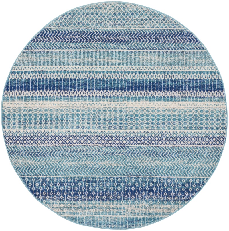Passion Psn26 Navy Blue Polypropylene Bohemian Area Rug
