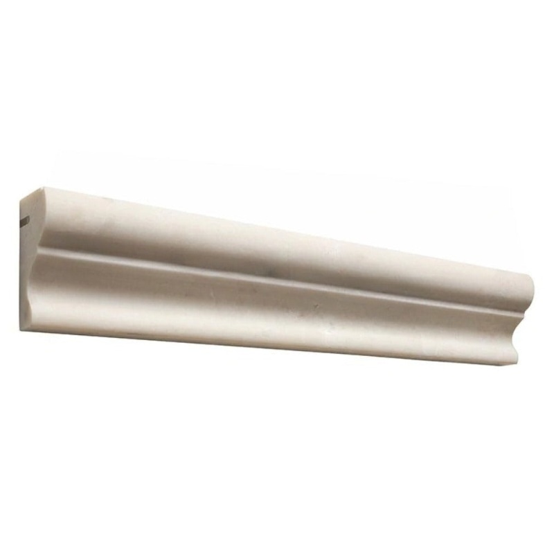 White Pearl Marble Molding - 2" X 12" Milano Molding