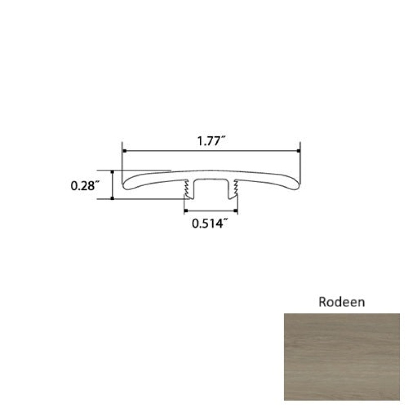 Garnet Rodeen Luxury Vinyl Moulding / Trim - 94" T Molding - Mineral Enhanced Uv Coating