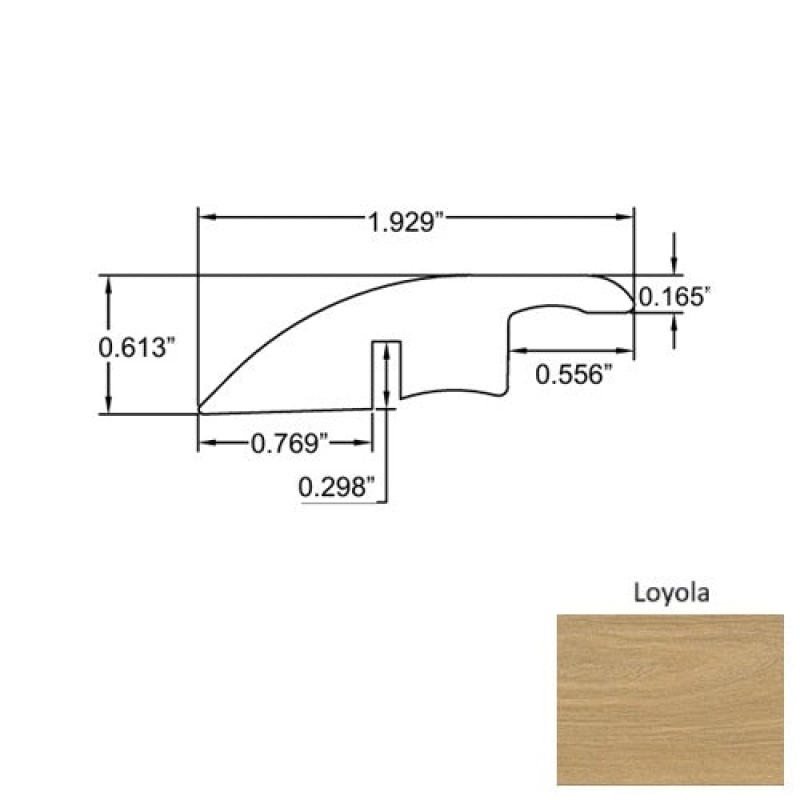 Lakeshore Loyola 94" Embossed Reducer Trim