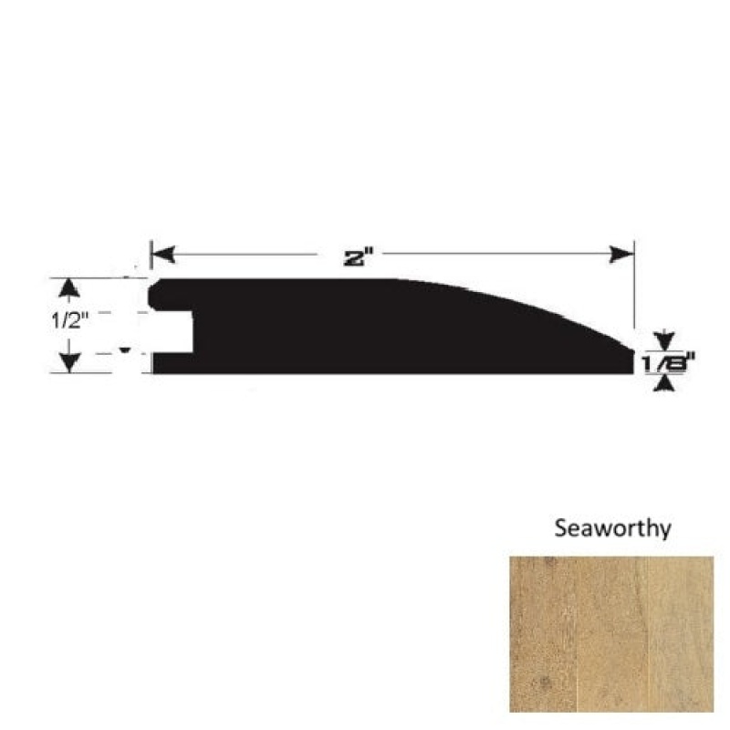 Seaworthy Hardwood Moulding / Trim - 90" Reducer - Ultra Low Gloss Urethane