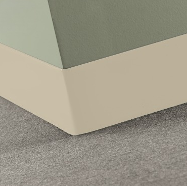 Johnsonite Almond Vinyl Traditional Wall Base - 4" X 48" X 1/8" Toeless - Traditional Wall Base