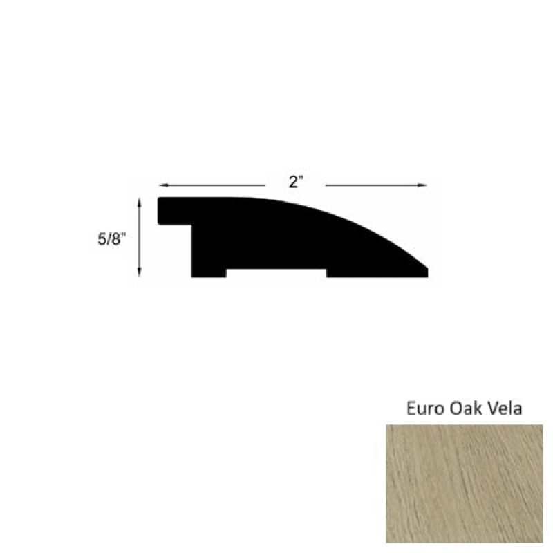 Costa Euro Oak Vela Hardwood Moulding / Trim - 2" X 78" Reducer - Urethane