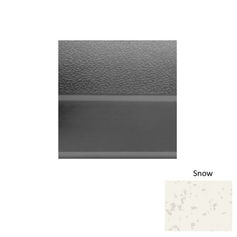 Symmetry 93 Snow Rubber (Sq) With Galley Red Abrasive Strip Stair Tread With Dupont Kevlar - Textured