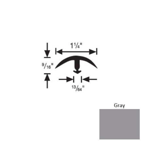 Flextones Gray Vinyl 161 Snap-Down Edging, 1 1/4" x 12 ft