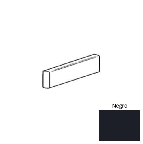 Block Negro Porcelain Floor & Wall Trim - 2" X 10" Bullnose