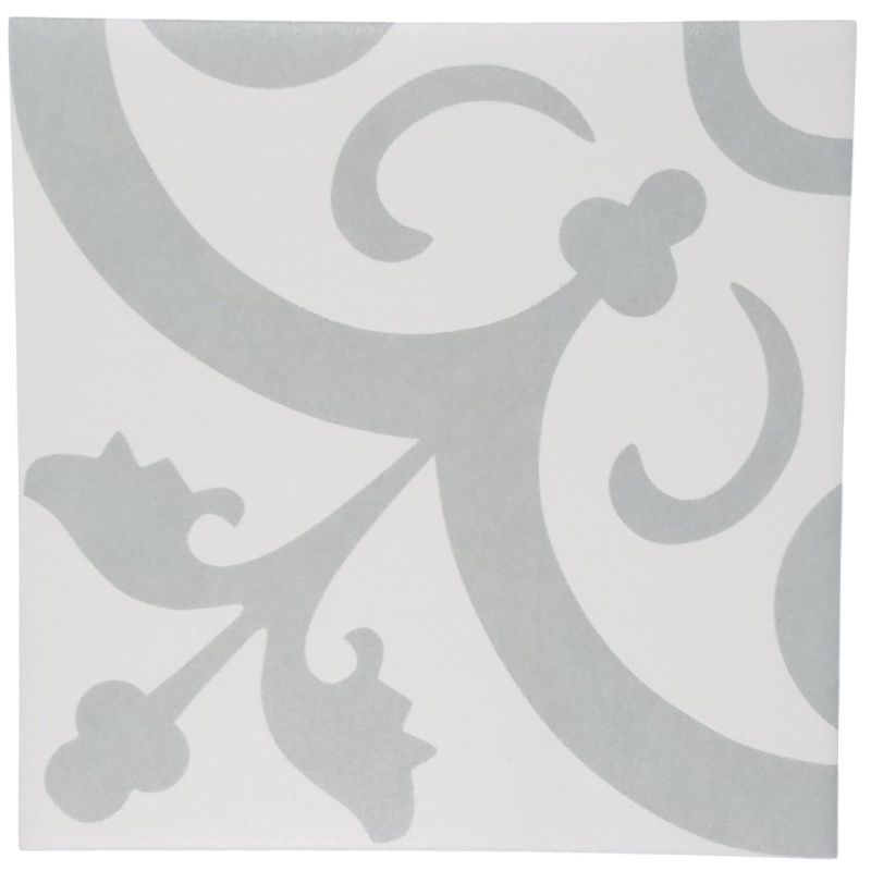 Valencia Deco Perla Chic Pattern Porcelain Tile - Matte - 6" X 6"