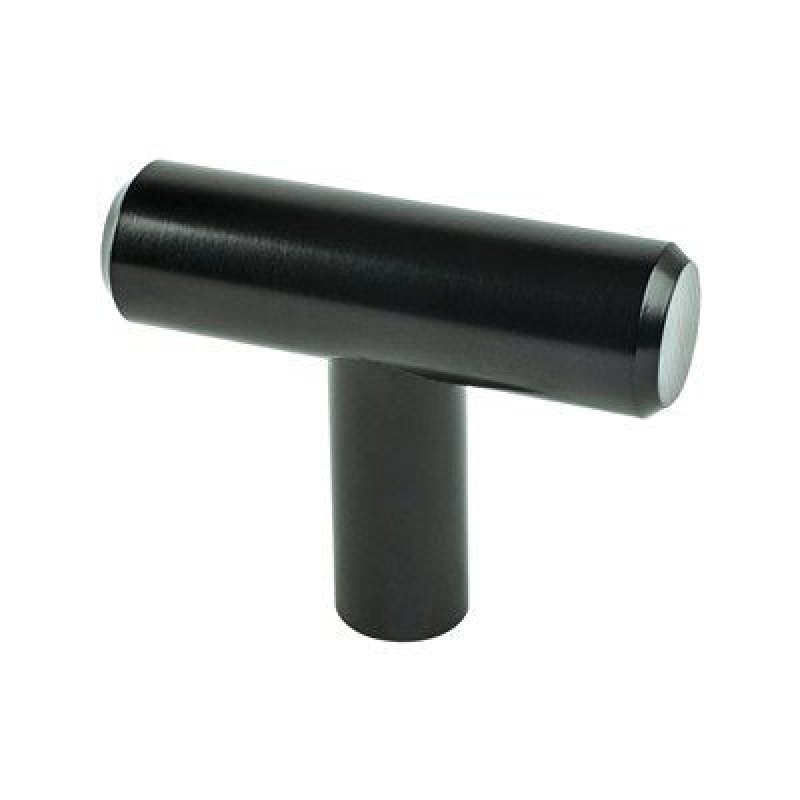 Advantage Plus Transitional Advantage Two Steel Cabinet Knob - Black - 1 9/16" Length