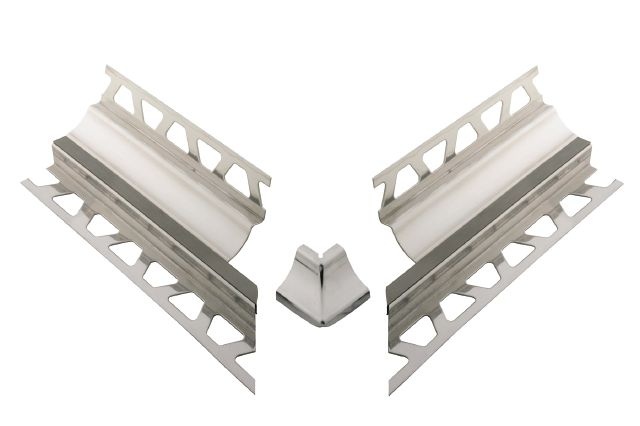 Dilex Hks Outside Corner Set Metal Tile Edging Trim - Grey Stainless Steel V2a