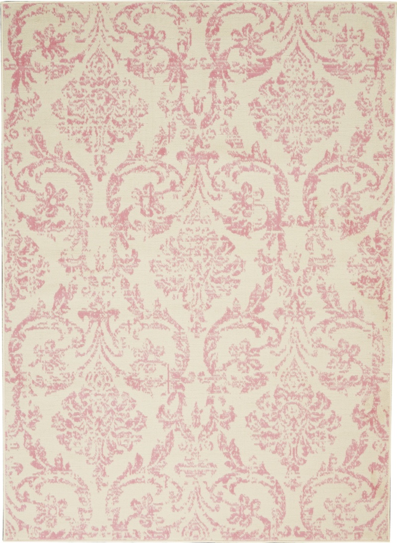 Jubilant Ivory / Pink Vintage Area Rug