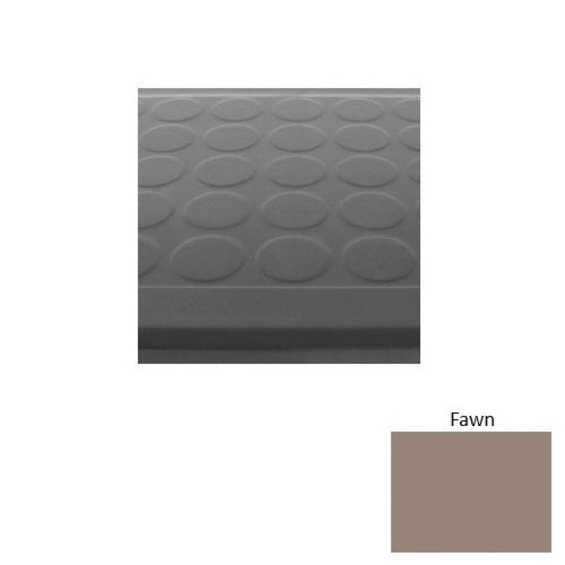 Roppe Solid 92 Fawn Low Profile Raised Circular Rubber Stair Tread with DuPont Kevlar – Textured