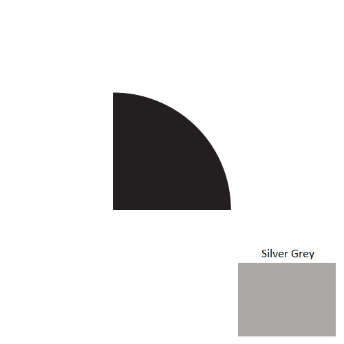 Johnsonite Silver Grey Rubber Moulding / Trim - 3/4" X 8 Ft (96") X 3/4" Millwork Quarter Round - Millwork Quarter Round