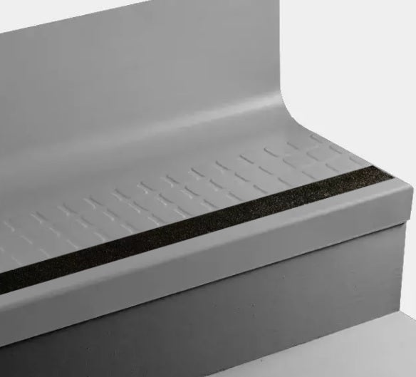 Johnsonite Pewter Raised Square Rubber Stair Tread