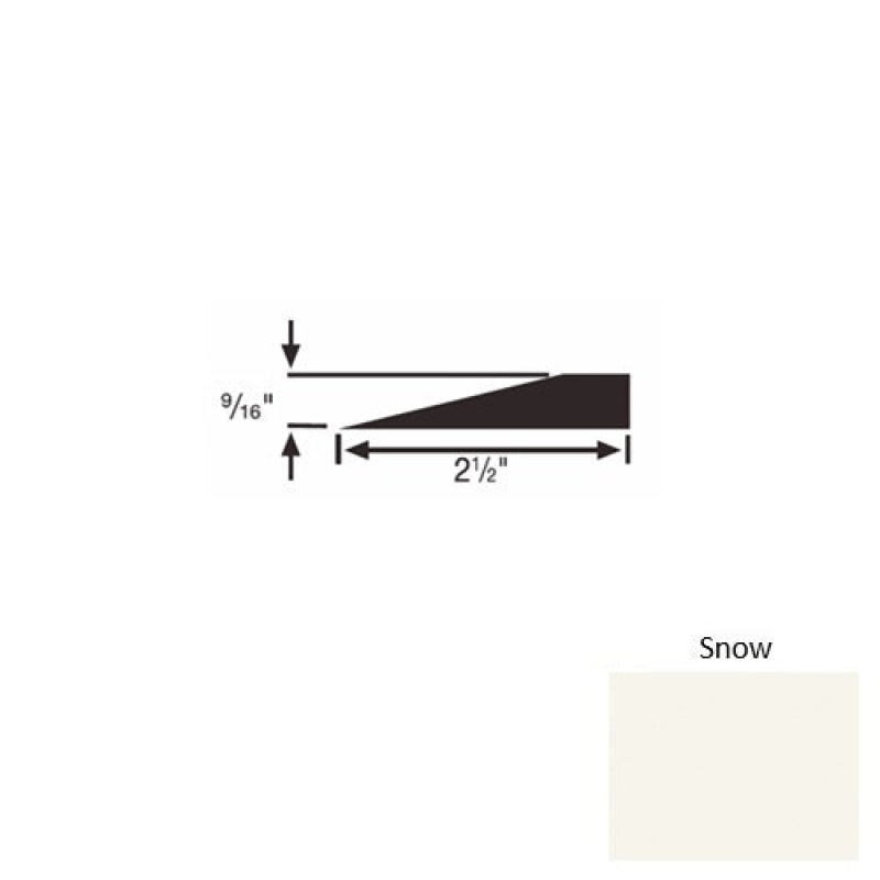 Solid 49 Snow Rubber Transitional Reducer - 2 1/2" X 9 Ft (108") X 9/16"