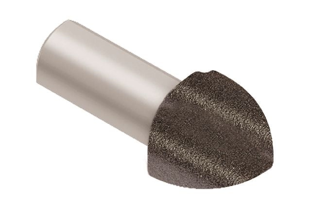 Rondec 90 Degree Outside Corner Metal Tile Edging Trim - Light Anthracite Color Coated Aluminum