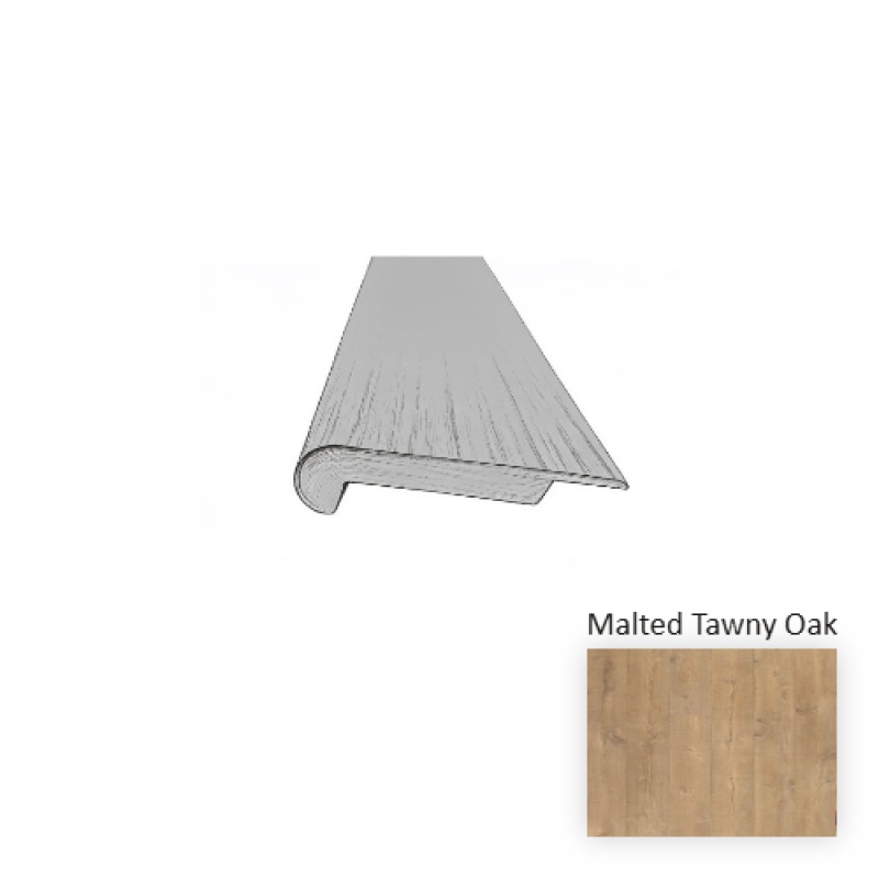Naturetek Select Reclaime Malted Tawny Oak Laminate Wood Moulding / Trim - 78.5" Overlap Stair Nose - Textured