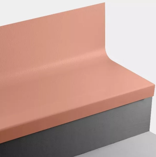 Johnsonite Tangerine Tango Hammered Rubber Moulding Trim
