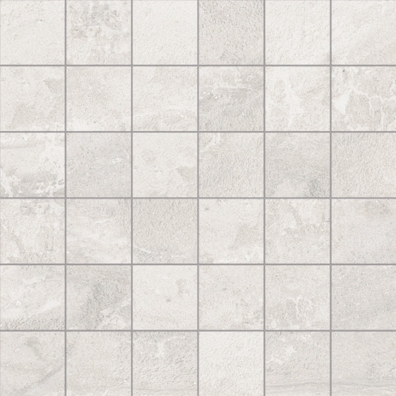 Ecocrete Melted Ice Porcelain Mosaic - 2" X 2" - Honed