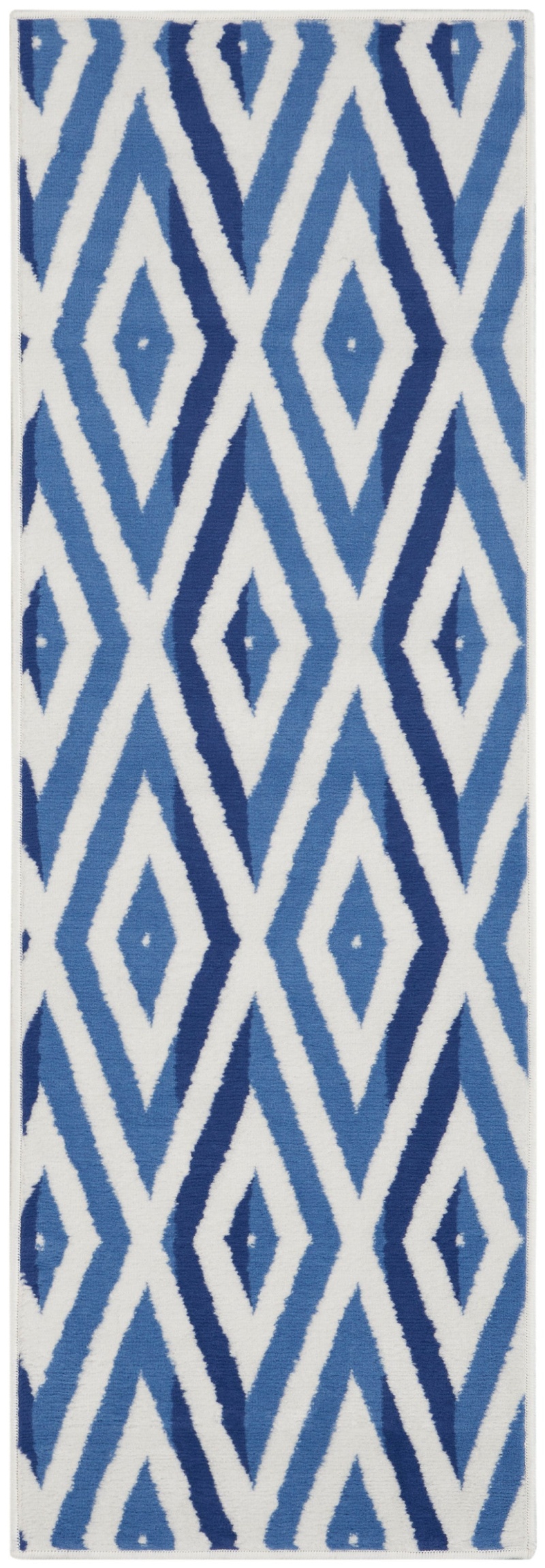 Whimsicle Whs04 Ivory Blue Polypropylene Modern Area Rug - 6 Ft Runner