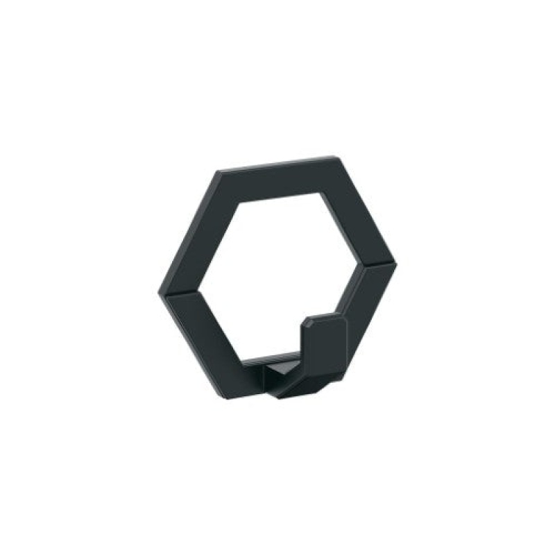 Prismo Zinc Single Prong Decorative Hook - Matte Black - 3" (76 Mm) Length