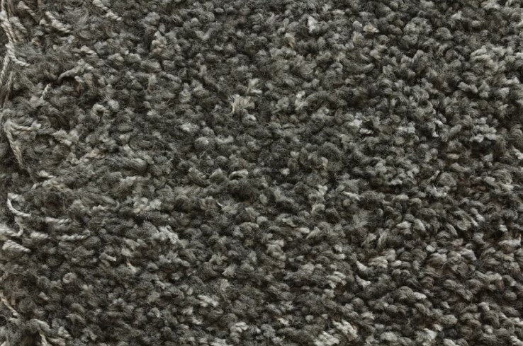 Avantgarde Shaggy Plush Charcoal Polypropylene Carpet - Textured