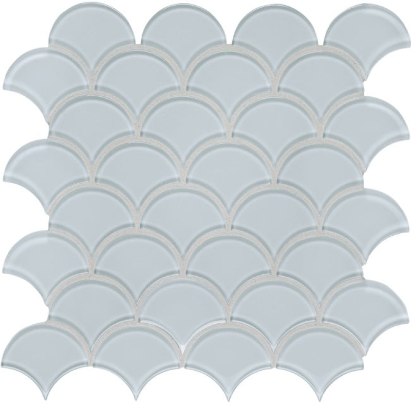 Aquatica Element Skylight Glass Mosaic - Scallop - Glossy