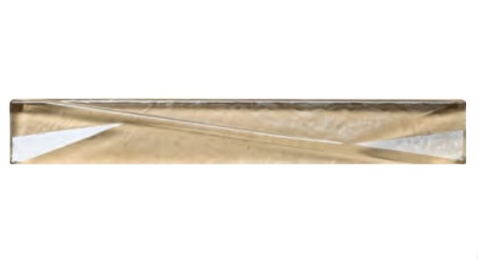 Illuminary Sandbar Glass Wall Trim - 1" X 8" Convergent Liner - Matte