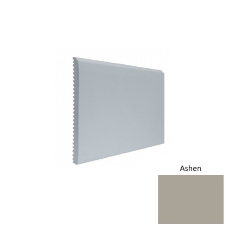 Contours #65 Vertical Ashen Rubber Profiled Wall Base - Satin
