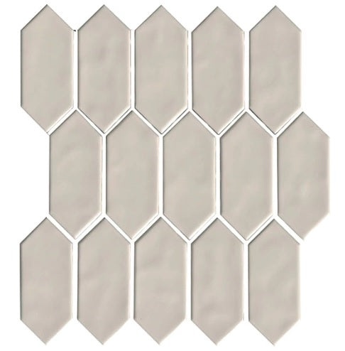 Artezen Nordic Sand Ceramic Mosaic - 2" X 5" Picket - Glossy