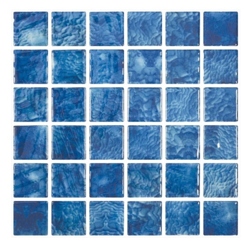 Aquatica Vanguard Arrecife Blue 2 Glass Mosaic - 2" X 2" - Glossy