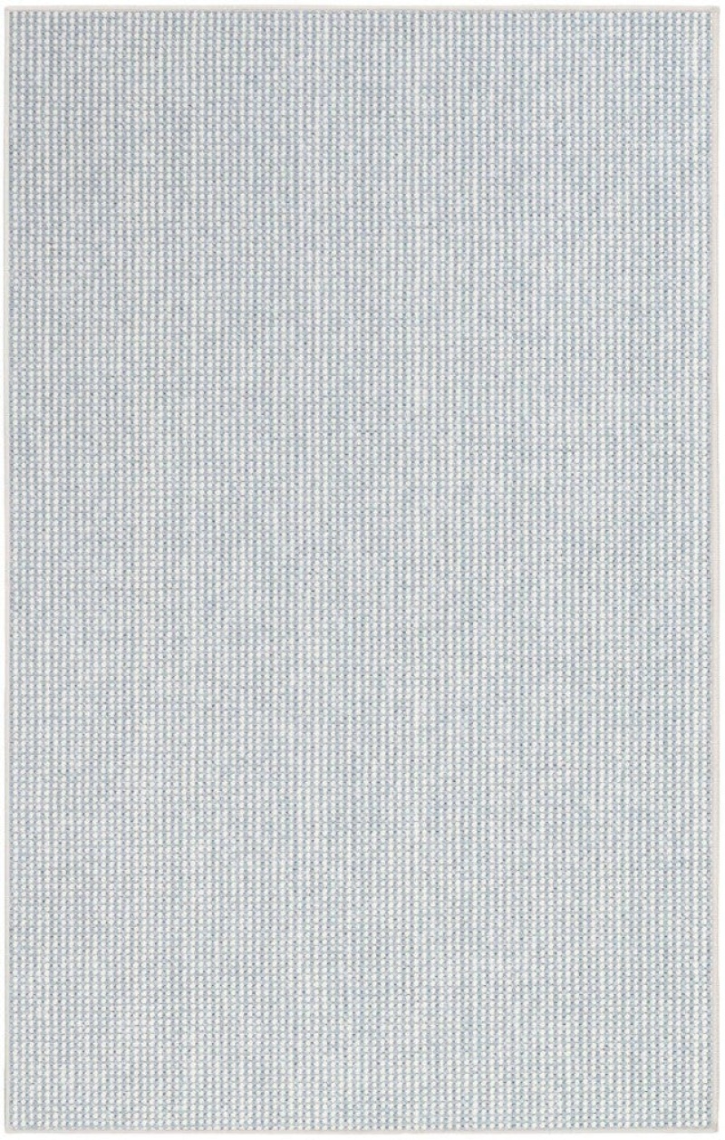 Natural Texture Ivory Blue Ntx01 Polyester Contemporary Area Rug - 2 Ft X 4 Ft - Ivory Blue