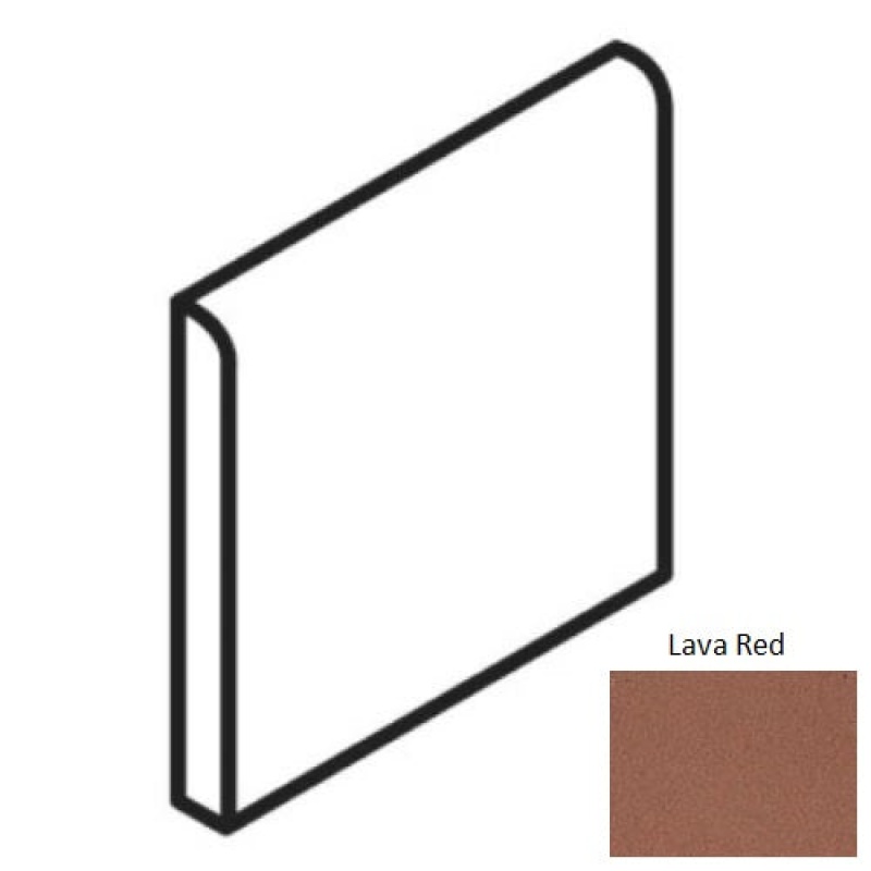 Quarry Naturals Lava Red 8" x 8" Bullnose Trim