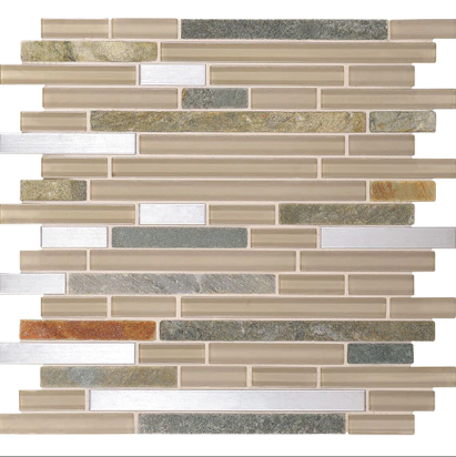 Endeavors Meditation Blend Mixed Mosaic - 5/8" Random Linear - Glossy & Matte