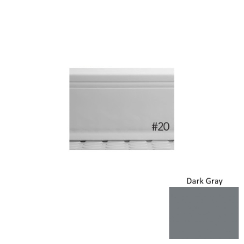 Pinnacle Plus #20 Draft Dark Gray Rubber Coil Wall Base - 4" X 120 Ft