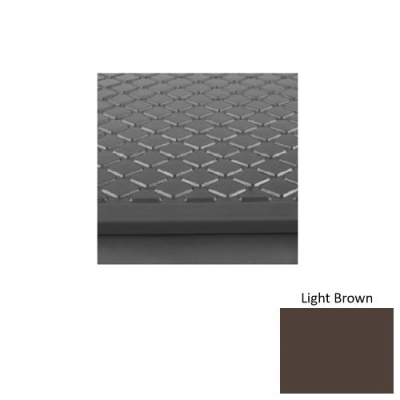 Solid 31 Light Brown Diamond Rubber (Rd) With Safety Yellow Abrasive Strip Stair Tread - Textured